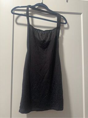 PrettyLittleThing Black Sparkle Mini Dress